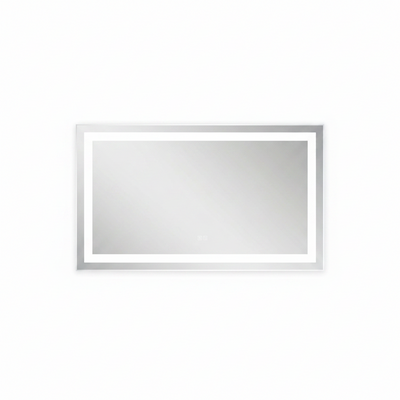 LED Bathroom Mirror Designed for Modern Bathrooms, 60x32 Inch Black Frame, 3 Color Dimmable, Anti-Fog Technology