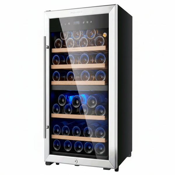 Wine Fridge 52-Bottle Wine Cooler Refrigerators Dual-Zone | Freestanding Compressor Cooling,With 41-68°F