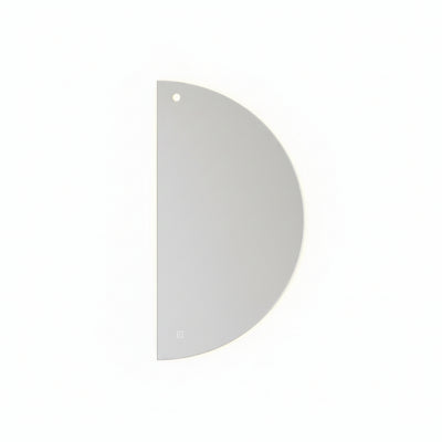 47In Half Moon LED Mirror for Bathroom,Semi Circle Wall Mirror | Irregular Smart Vanity Mirror,Left Semicircle,Anti-Fog,3-Color Dimmable,Touch,Frameless Backlit,24 * 47In/60 * 120Cm