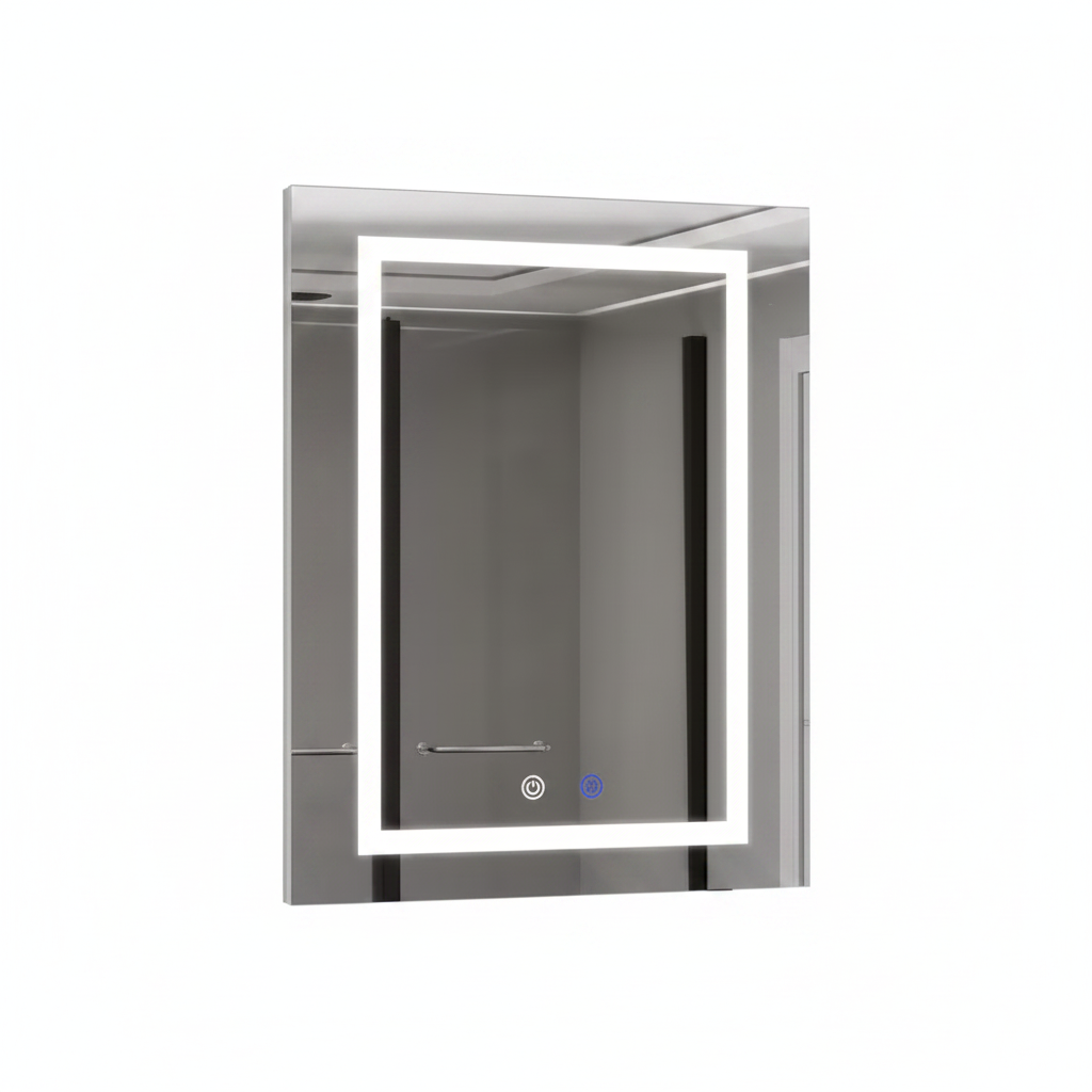 24 In. W X 30 In. H Rectangular Aluminum Light Medicine Cabinet with Mirror, Defogging, Mounted Recessed or Surface