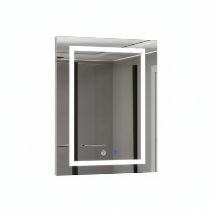 24 In. W X 30 In. H Rectangular Aluminum Light Medicine Cabinet with Mirror, Defogging, Mounted Recessed or Surface